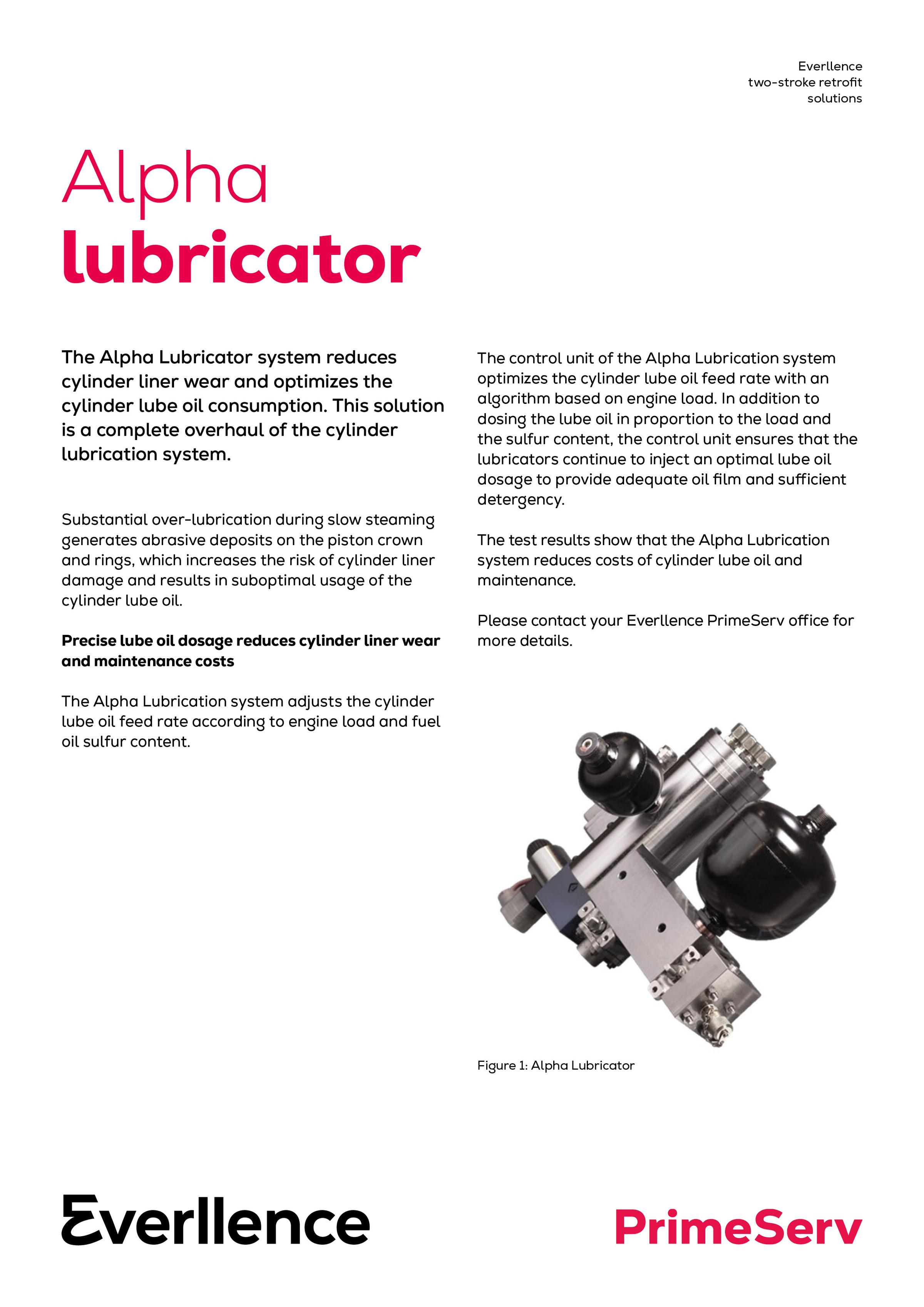 Alpha lubricator